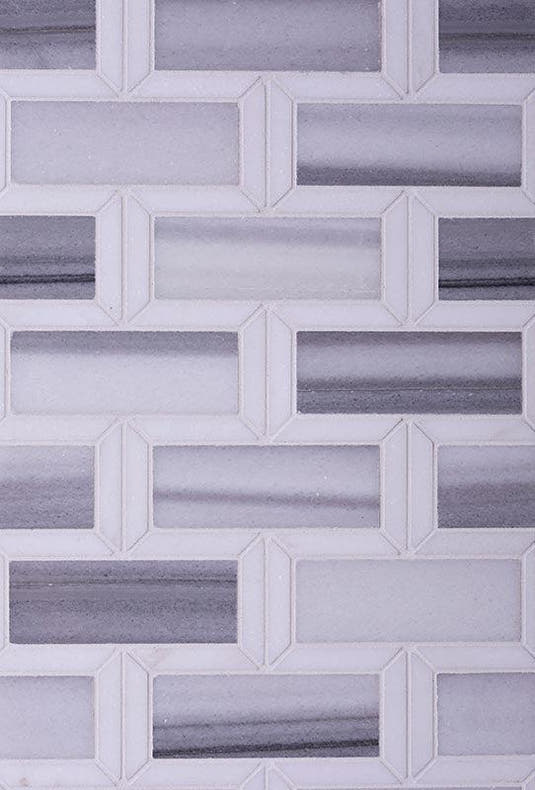 Equator & Thassos Bricks Polished Mosaic Tile | Tile Club