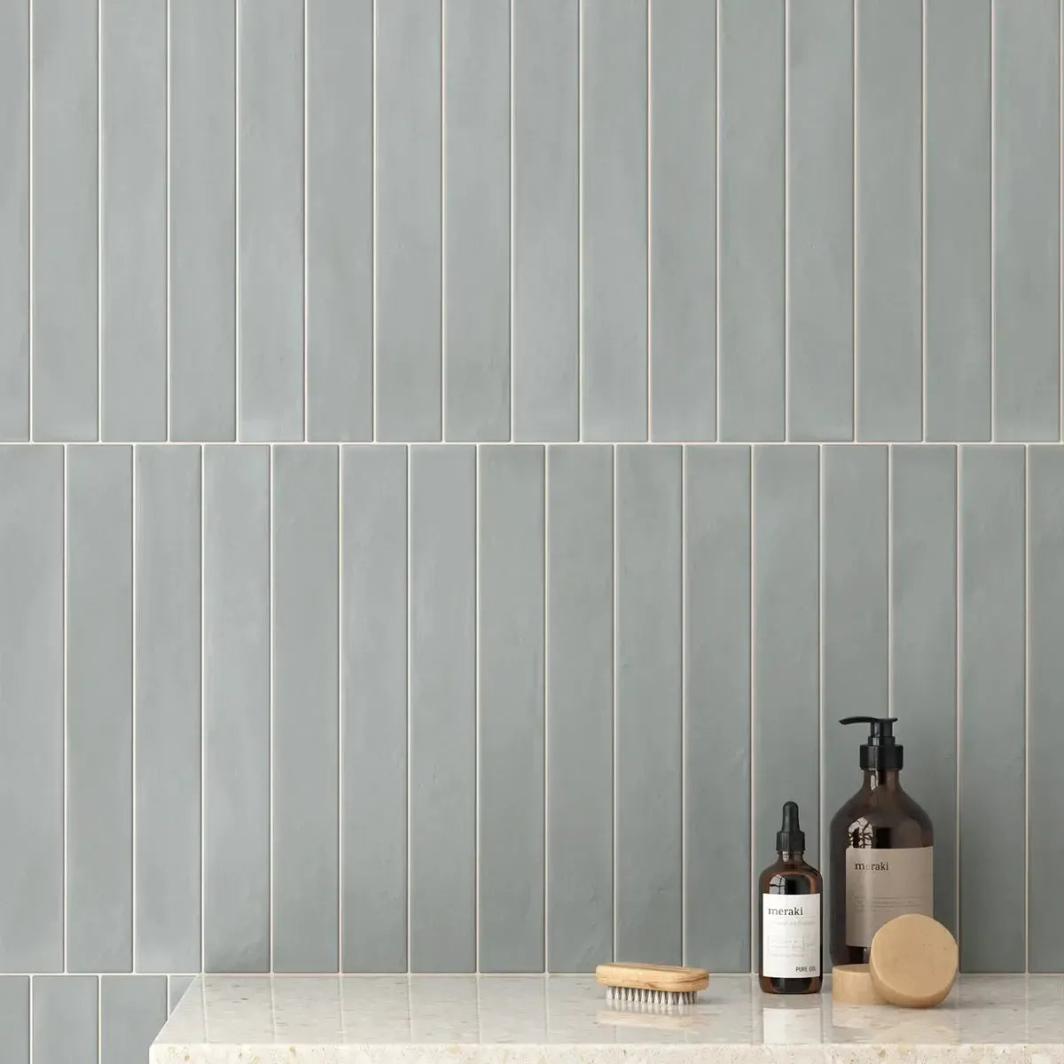 Alata Blue Porcelain Subway Tile 2x16 | Tile Club
