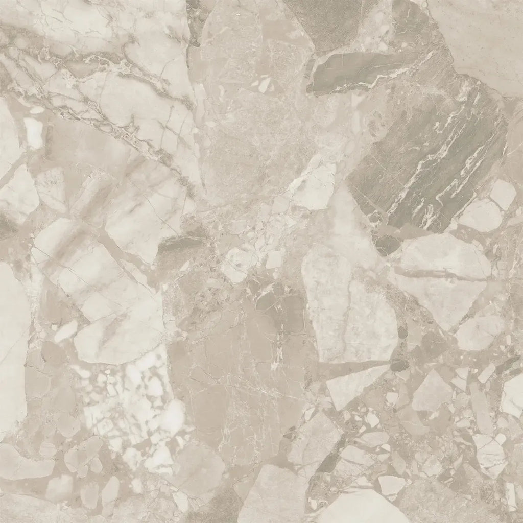 Ellis Cream Contemporary Stone Look Porcelain Tile 24x24 | Tile Club