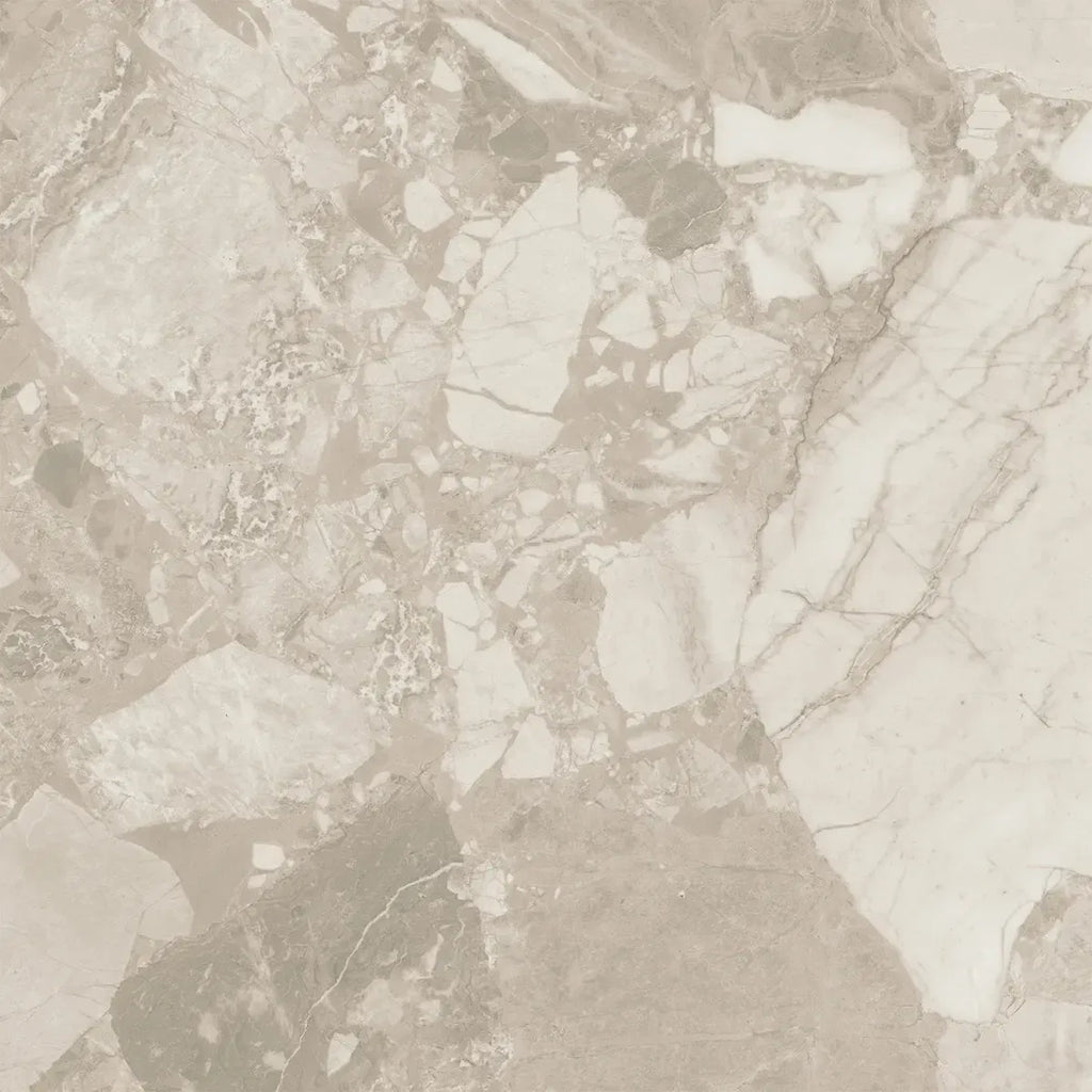 Ellis Cream Contemporary Stone Look Porcelain Tile 24x24 | Tile Club