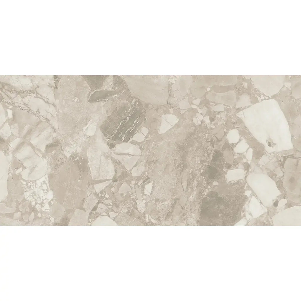 Ellis Cream Contemporary Stone Look Porcelain Tile 24x48 | Tile Club