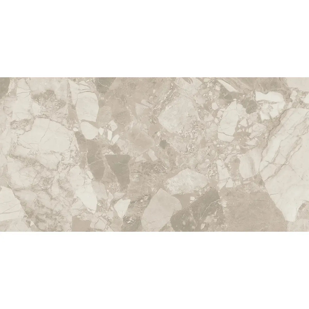 Ellis Cream Contemporary Stone Look Porcelain Tile 24x48 | Tile Club