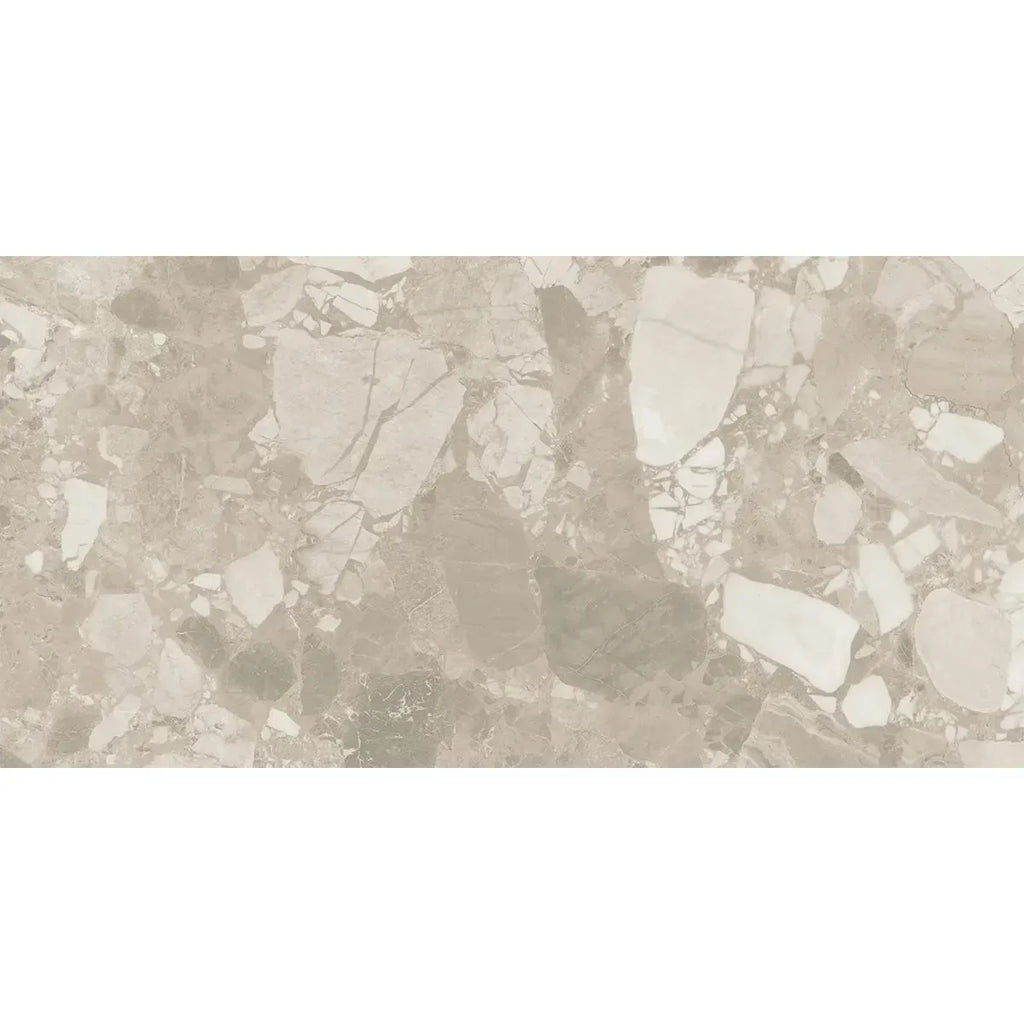 Ellis Cream Contemporary Stone Look Porcelain Tile 24x48 | Tile Club