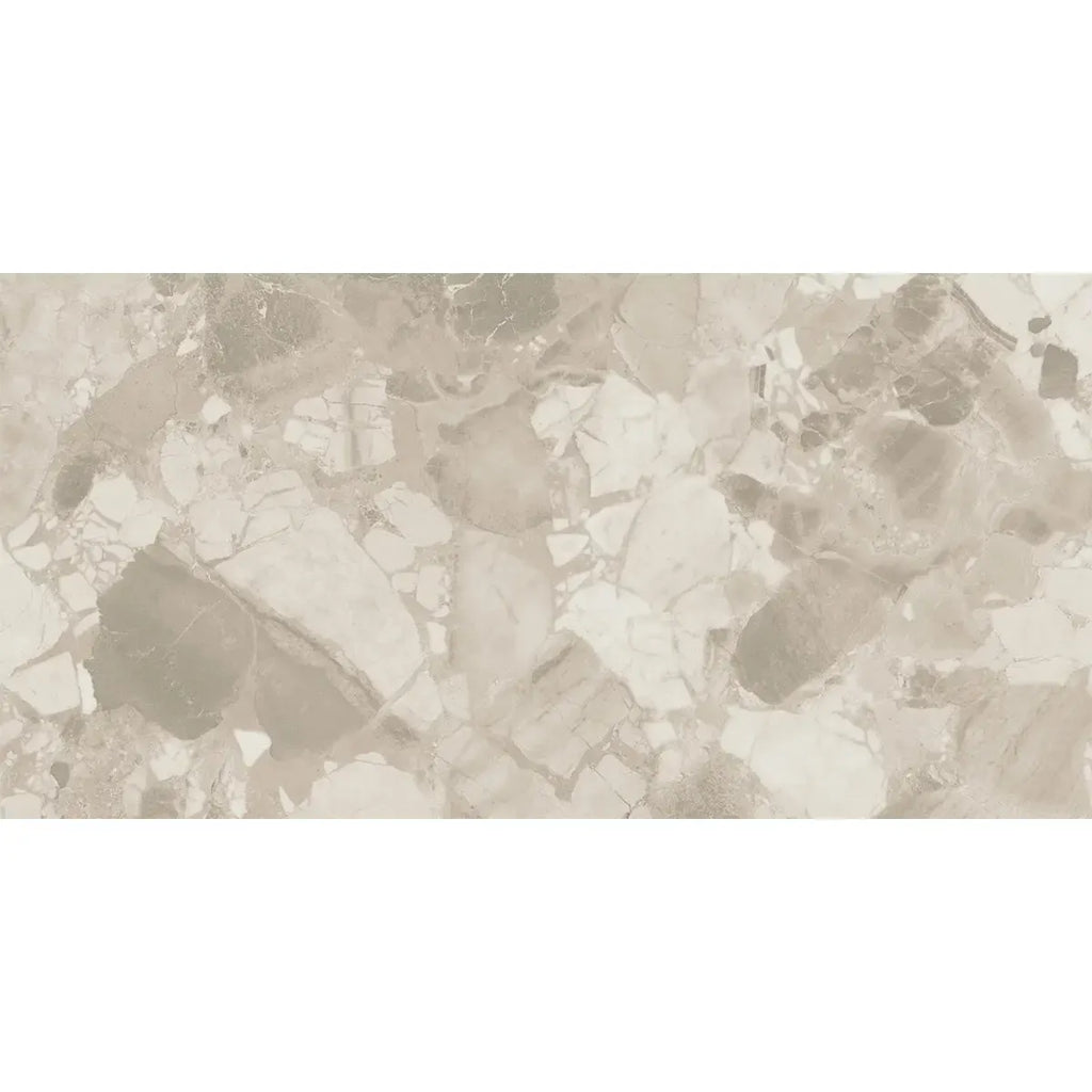 Ellis Cream Contemporary Stone Look Porcelain Tile 24x48 | Tile Club