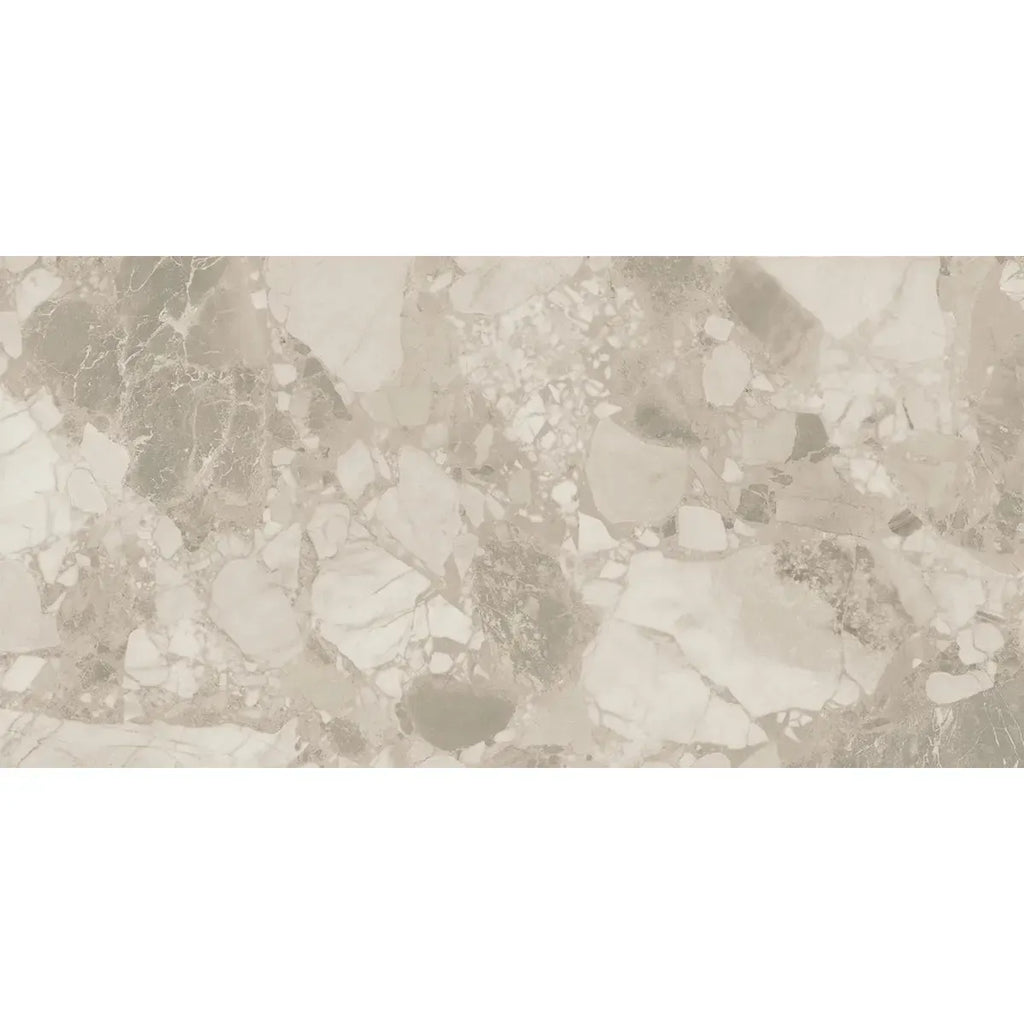 Ellis Cream Contemporary Stone Look Porcelain Tile 24x48 | Tile Club