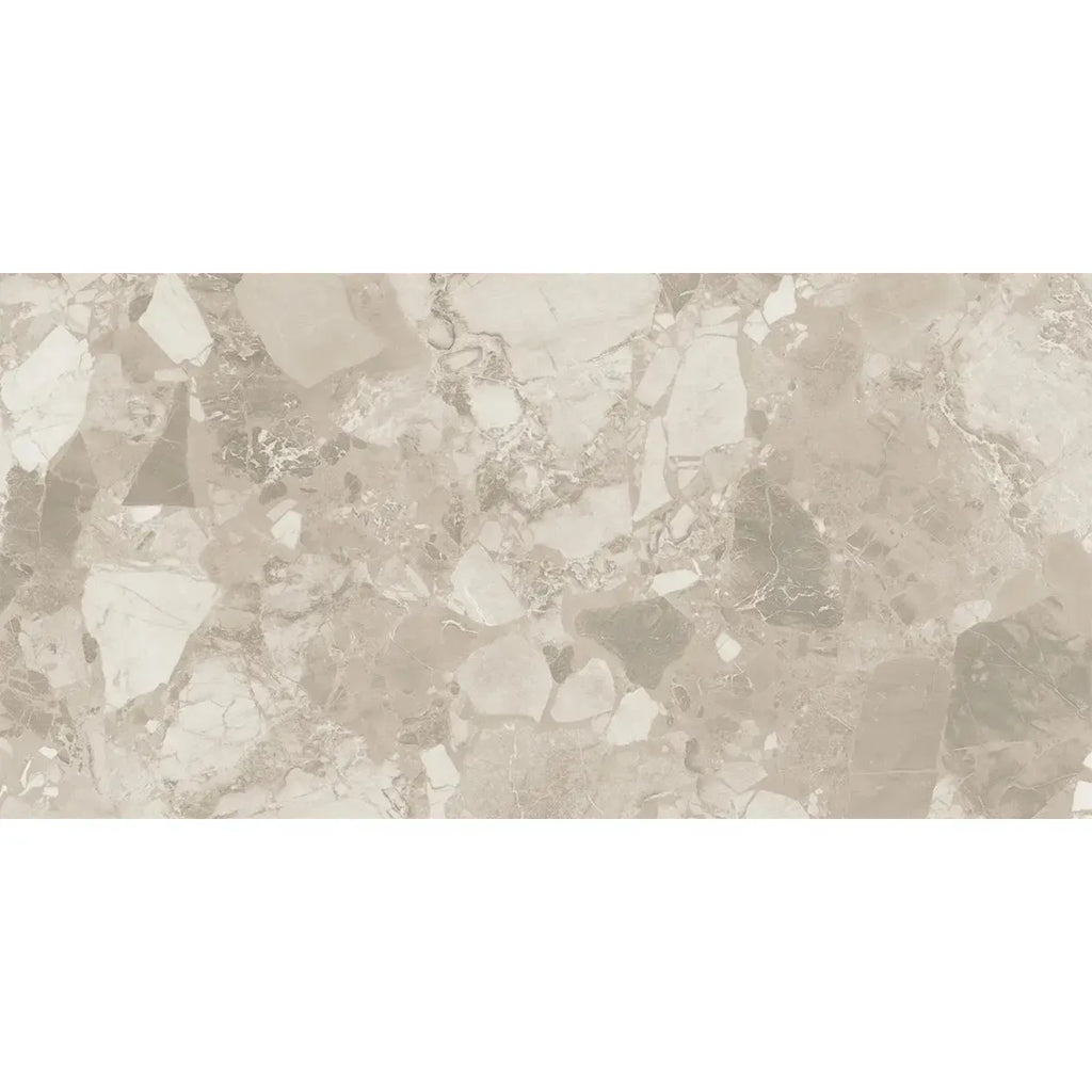 Ellis Cream Contemporary Stone Look Porcelain Tile 24x48 | Tile Club