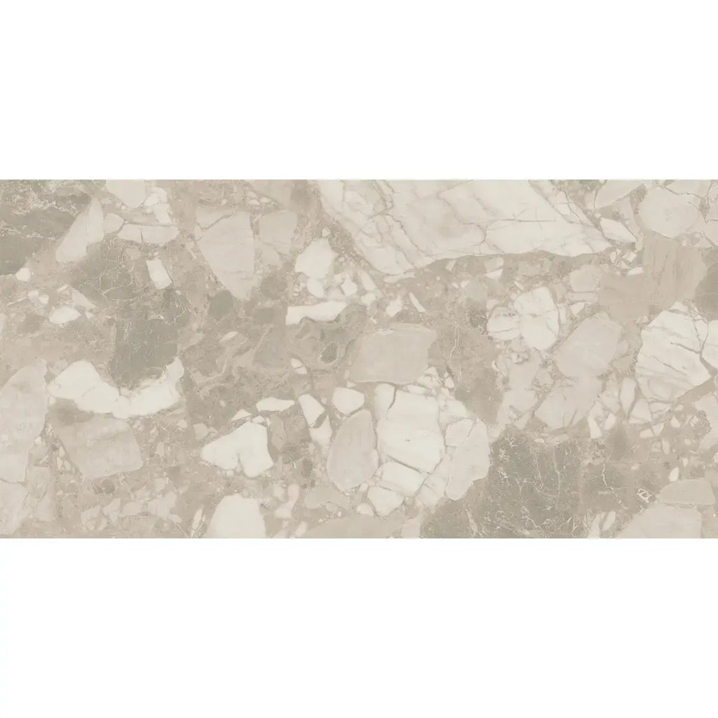 Ellis Cream Contemporary Stone Look Porcelain Tile 24x48 | Tile Club