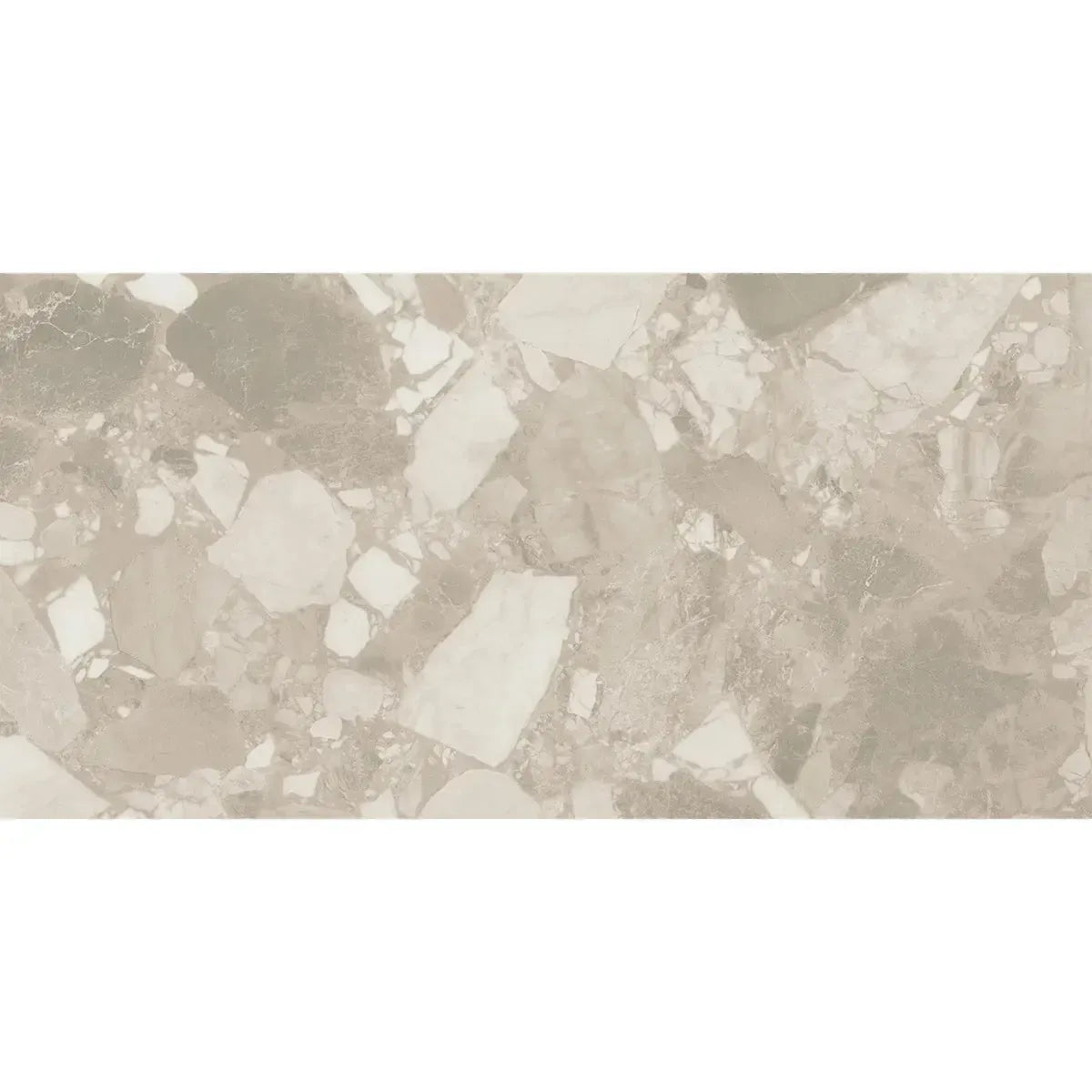 Ellis Cream Contemporary Stone Look Porcelain Tile Sample 24x48 | Tile Club