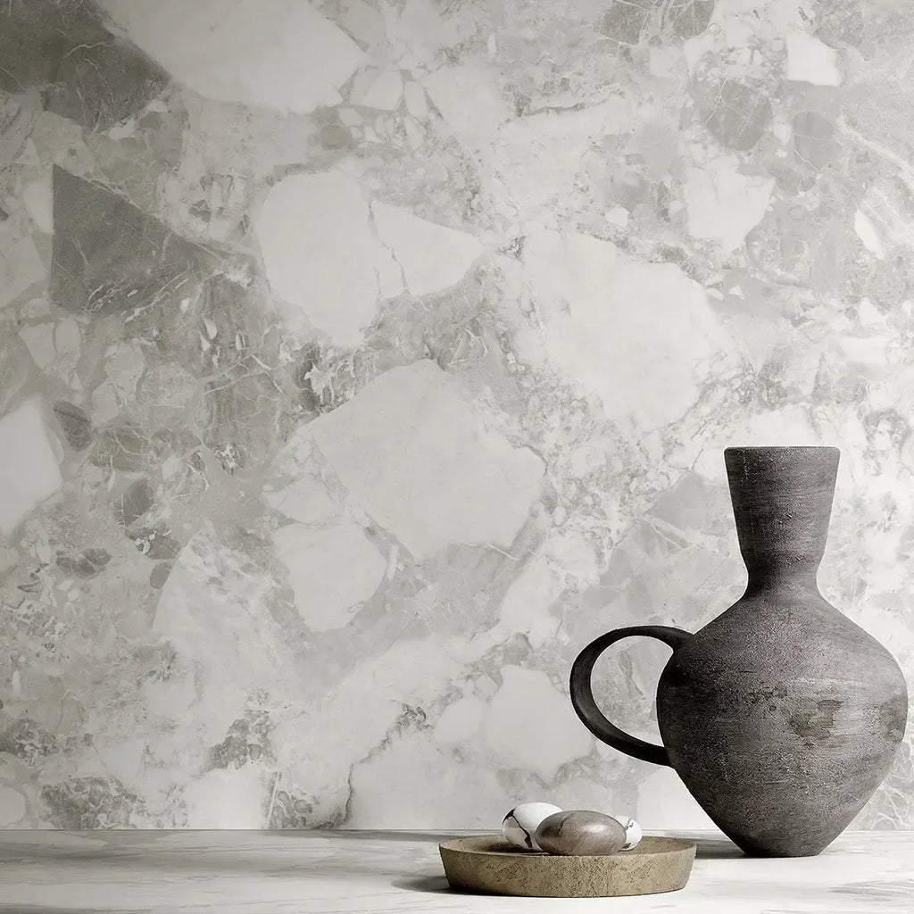 Ellis Gray Contemporary Stone Look Porcelain Tile 24x24 | Tile Club