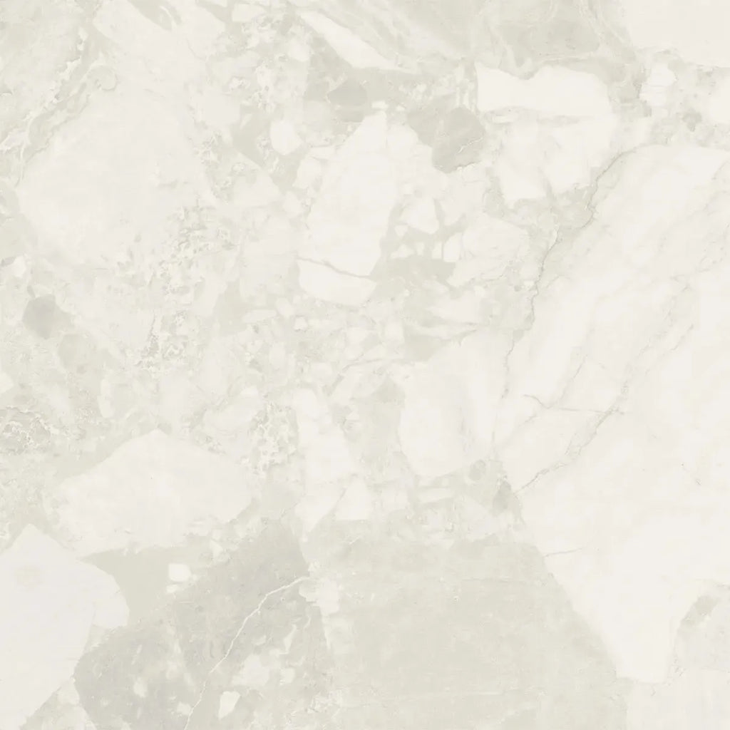 Ellis White Contemporary Stone Look Porcelain Tile 24x24 | Tile Club