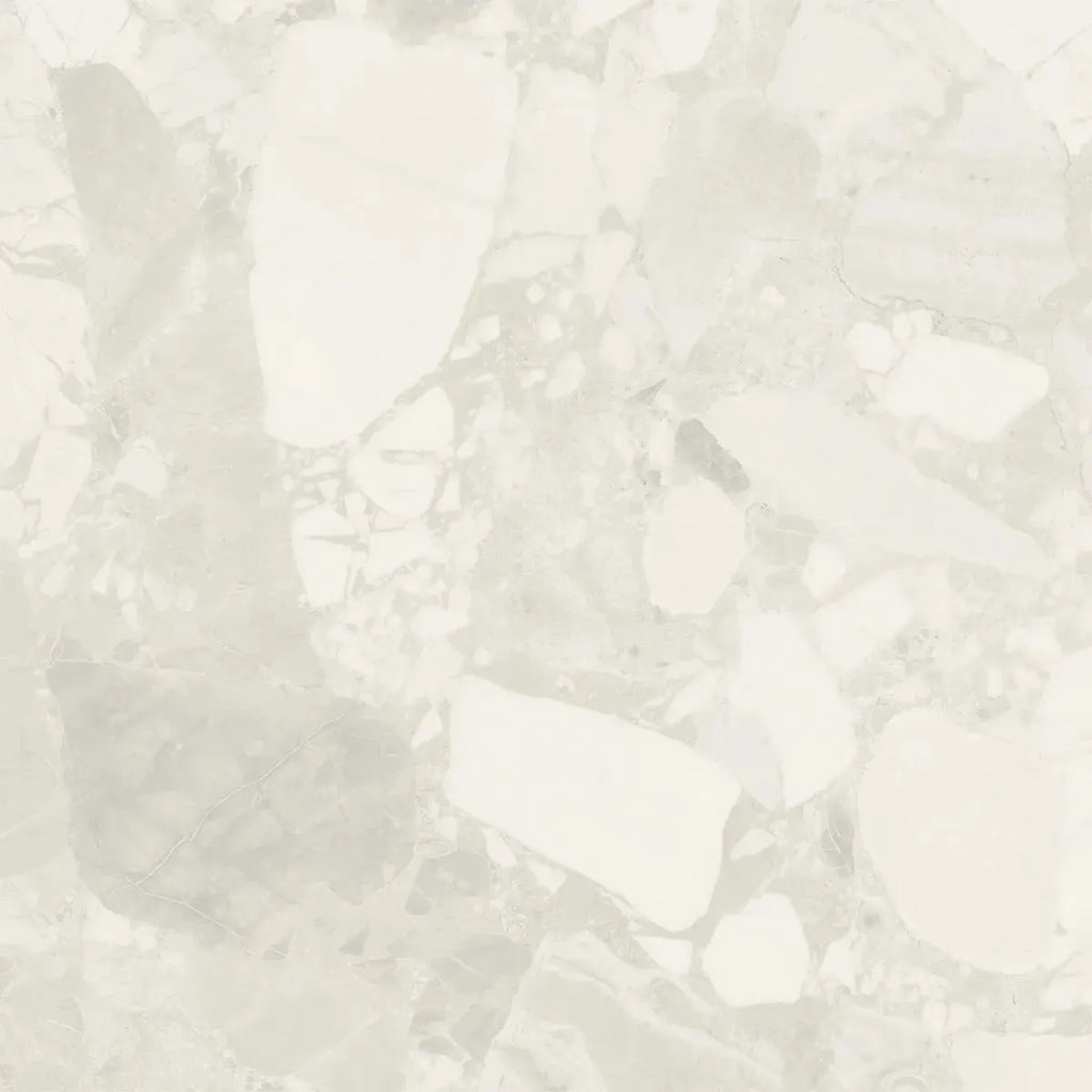Ellis White Contemporary Stone Look Porcelain Tile 24x24 | Tile Club