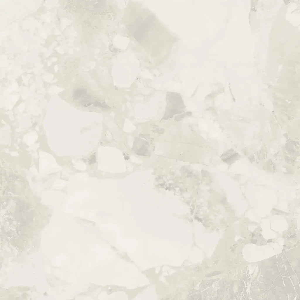 Ellis White Contemporary Stone Look Porcelain Tile 24x24 | Tile Club
