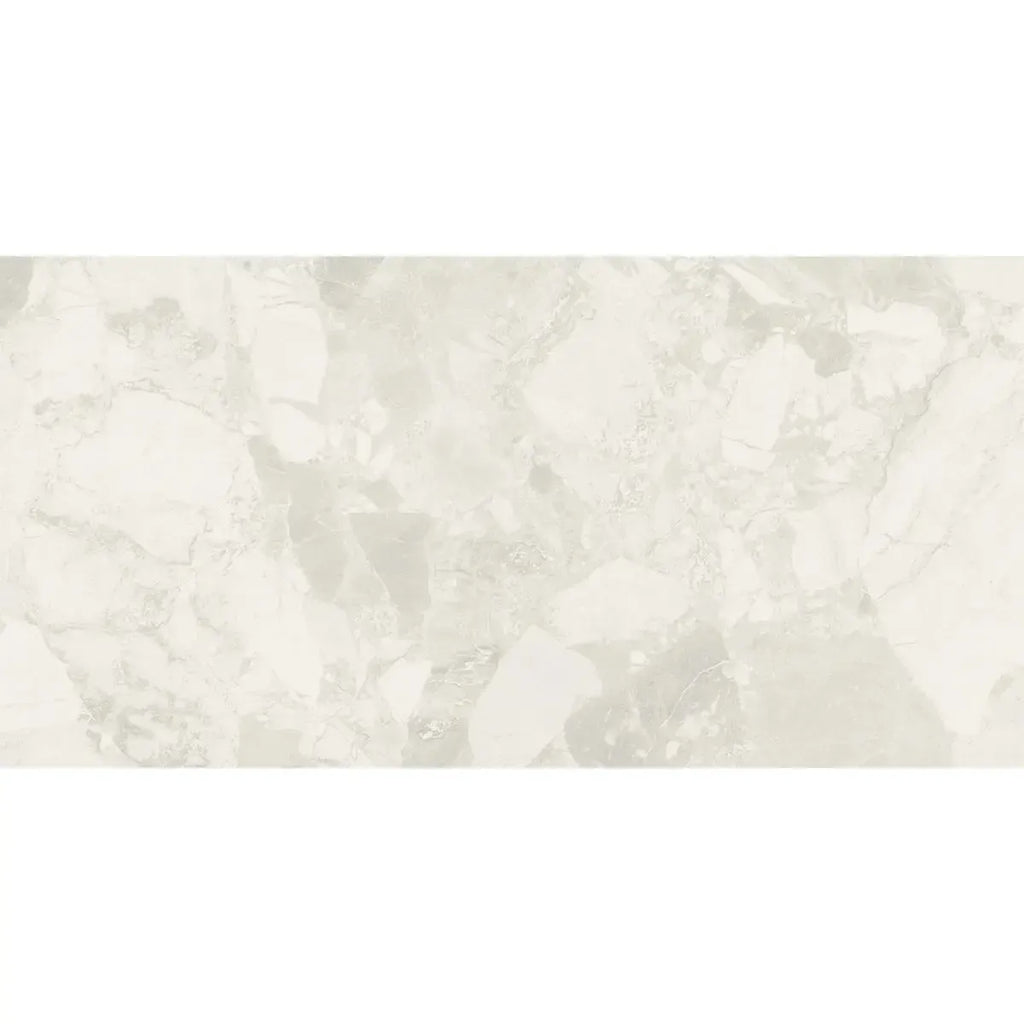Ellis White Contemporary Stone Look Porcelain Tile 24x48 | Tile Club