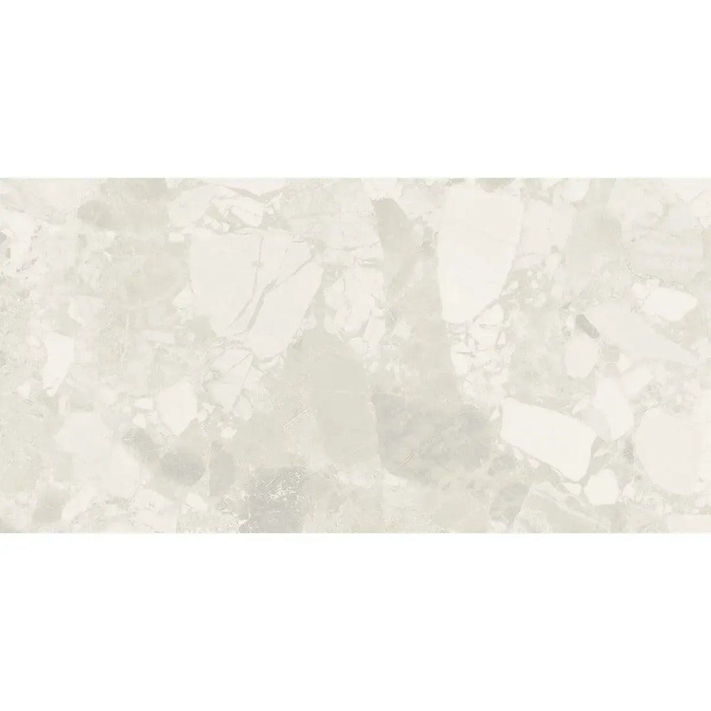 Ellis White Contemporary Stone Look Porcelain Tile 24x48 | Tile Club