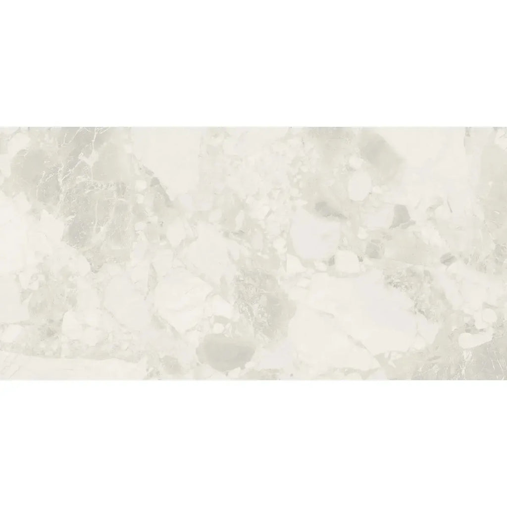 Ellis White Contemporary Stone Look Porcelain Tile 24x48 | Tile Club