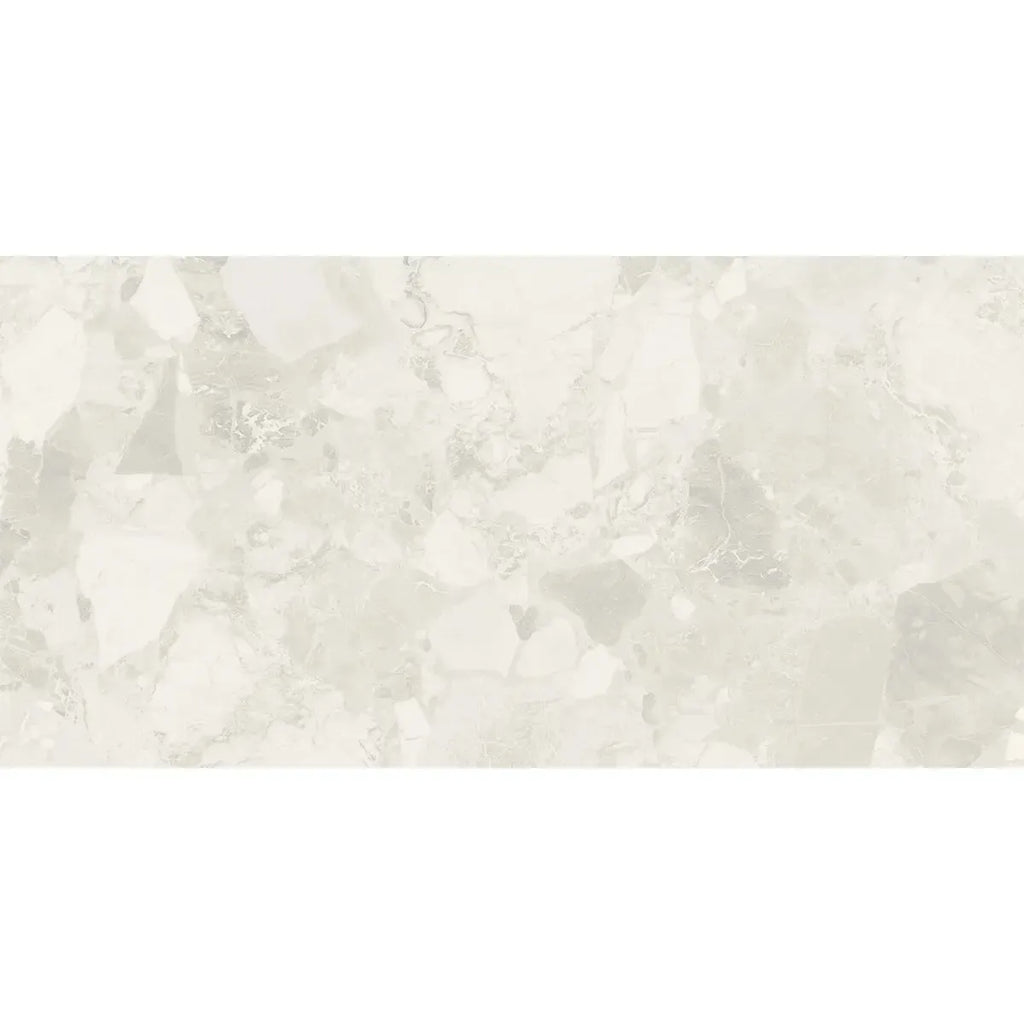 Ellis White Contemporary Stone Look Porcelain Tile 24x48 | Tile Club