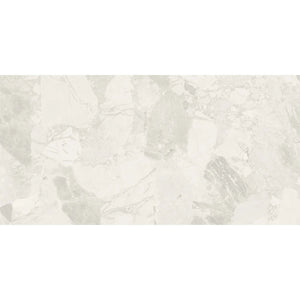 Ellis White Contemporary Stone Look Porcelain Tile 24x48 | Tile Club