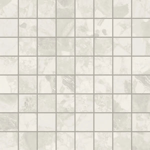 Ellis White Contemporary Stone Look Porcelain Mosaic | Tile Club