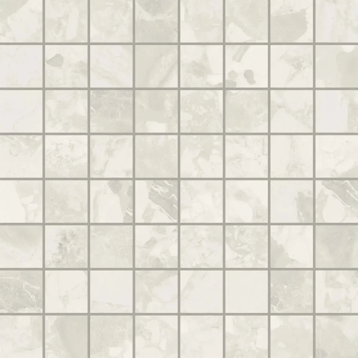 Ellis White Contemporary Stone Look Porcelain Mosaic Sample Swatch ...