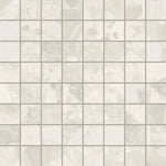 Ellis White Contemporary Stone Look Porcelain Mosaic Sample | Tile Club