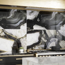 Emporio Agate Geode Black 24x48 Porcelain Large-Format Tile Kitchen Backsplash