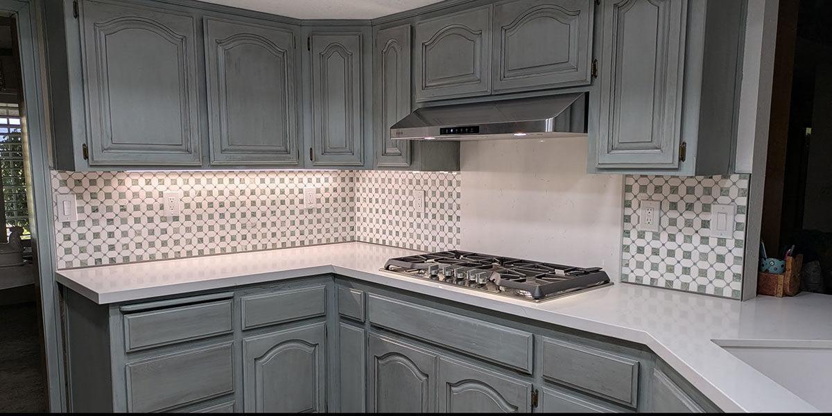 Envy Green Octagon and Thassos Square Marble Mosaic Tile | Tile Club