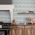 Envy Green and Thassos Waterfall Marble Mosaic Tile | Tile Club