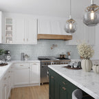 Envy Skinny Chevron Pearl Green Marble and Shell Tile | Tile Club