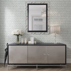 Envy Skinny Chevron Pearl Green Marble and Shell Tile | Tile Club