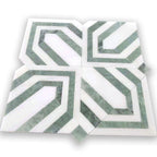 Envy Trinity Green Marble Geometric Mosaic Tile | Tile Club