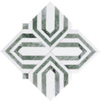 Envy Trinity Green Marble Geometric Mosaic Tile | Tile Club