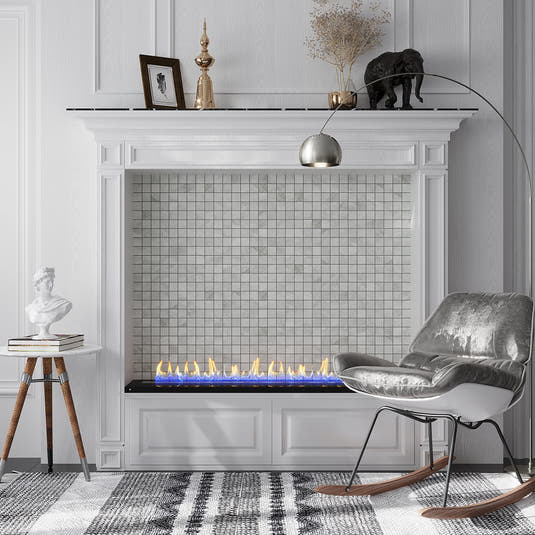 Erie Warm Gray Mosaic Tile 12x12 | Tile Club