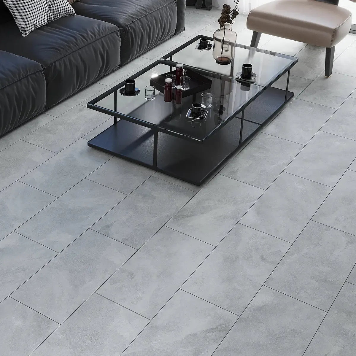 Erie Warm Gray Porcelain Tile 12x24 | Tile Club