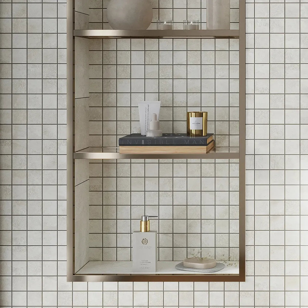 Erie White Mosaic Tile 12x12 | Tile Club