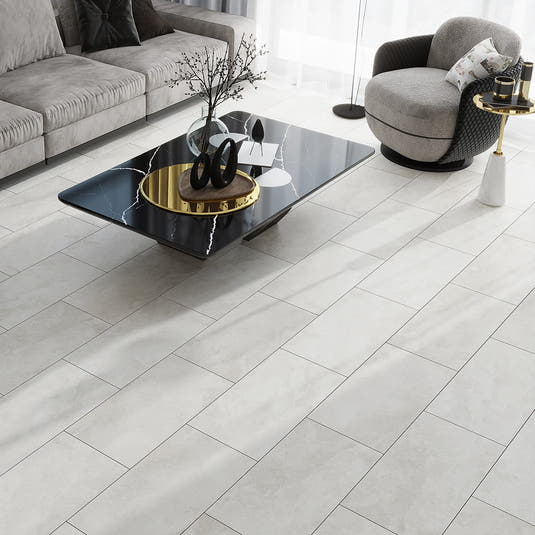 Erie White Porcelain Tile 12x24 | Tile Club