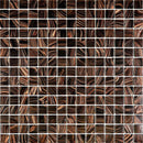 Espresso Shimmer Mixed Squares Glass Pool Tile Sample
