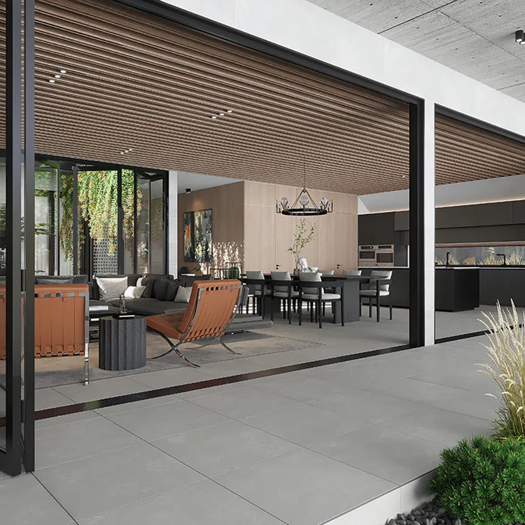 Essential Gray 24x24 Stone-Look Porcelain Tile | Tile Club