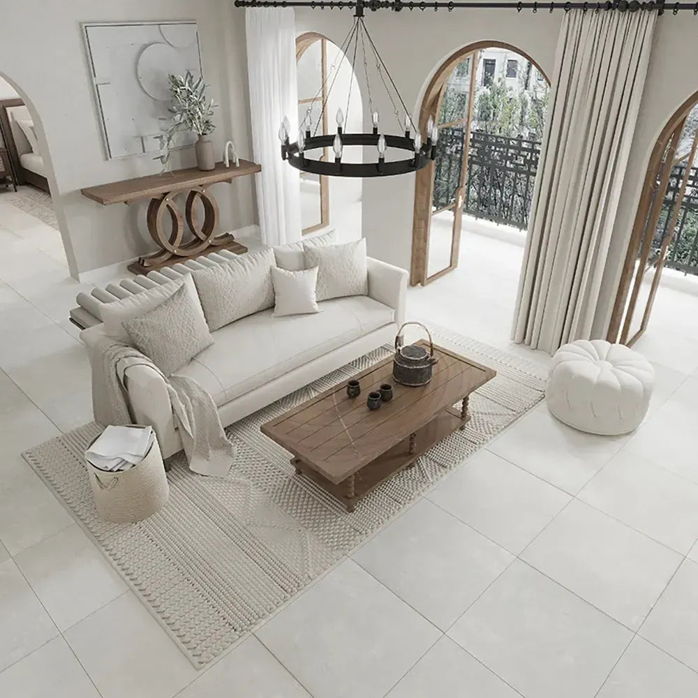 Easton White 24x24 Stone-Look Porcelain Tile | Tile Club