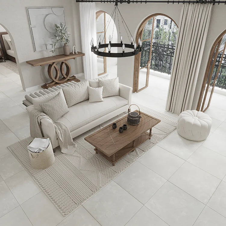 Easton White 24x24 Stone-Look Porcelain Tile | Tile Club