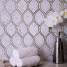 Evil Eye Carrara Marble Mosaic Tile
