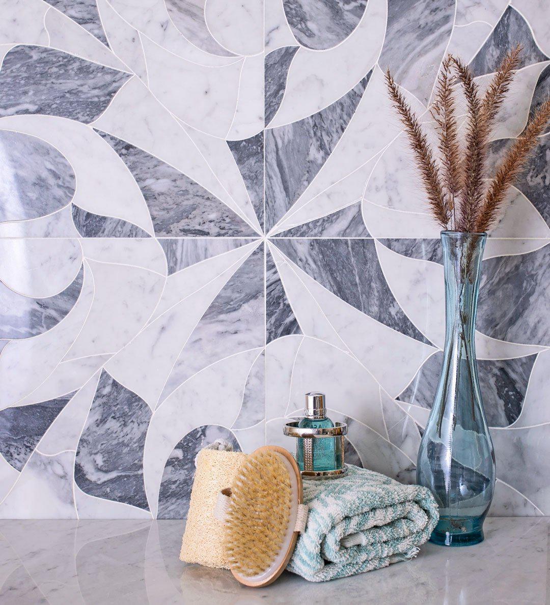 bardiglio carrara marble tile for steam room