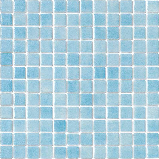 Fog Celestial Blue Non-Slip Glass Mosaic Tile
