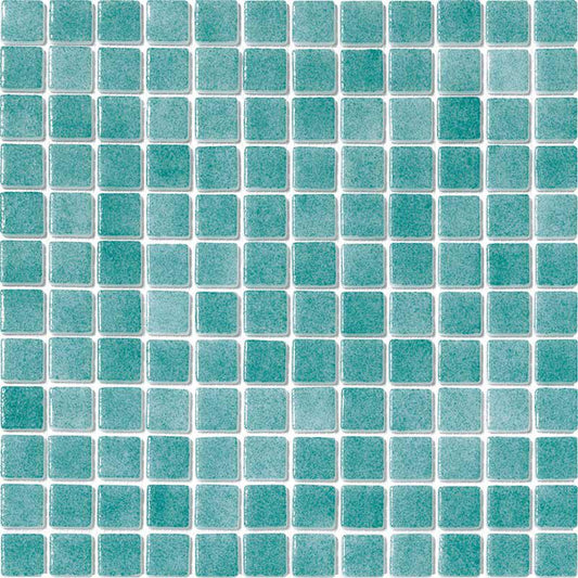 Fog Turquoise Green Non-Slip Glass Mosaic Tile Sample