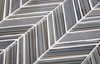 striped grey glass mosaic tiles with white grout