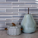 Fabrique blue grey linear glass mosaic tile 2