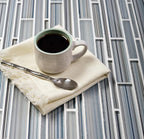 Fabrique blue grey linear glass mosaic tile 1