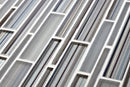 Fabrique Blue Grey Linear Glass Mosaic Tile | Tile Club