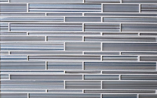 Fabrique blue grey linear glass mosaic tile 3
