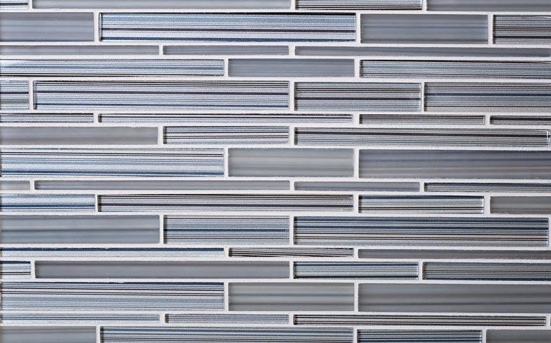 Fabrique blue grey linear glass mosaic tile 3