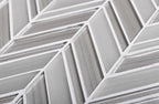 Fabric White Chevron Tile